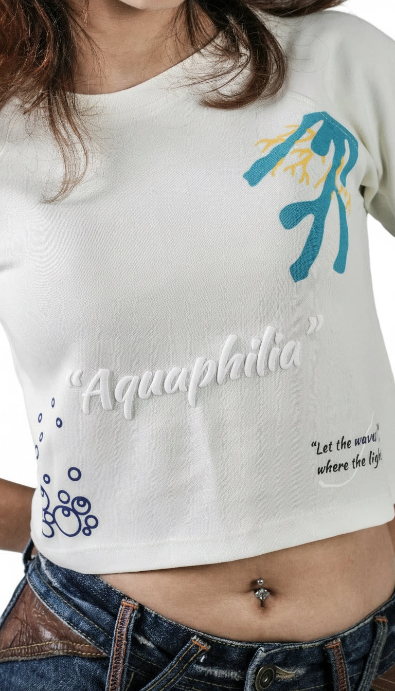 Aquaphilia cream crop top front view – THE ELEMENTZ