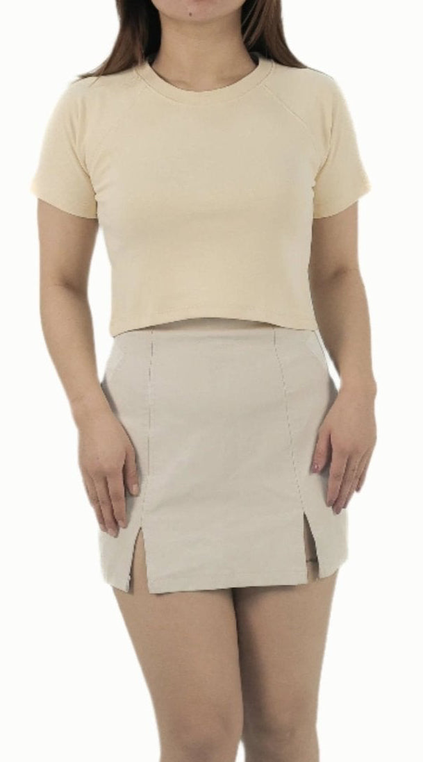 The Beige Crop - The Elementz India - Crop Top